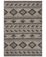 Safavieh Courtyard CY8529 Gray and Black 6'7" x 9'6" Outdoor Area Rug
