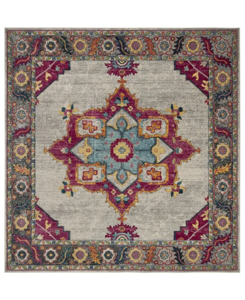 Safavieh Merlot MER108 Cream and Multi 6'7" x 6'7" Square Area Rug