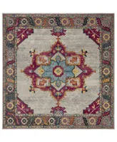 Safavieh Merlot MER108 Cream and Multi 6'7" x 6'7" Square Area Rug