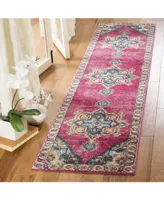 Safavieh Merlot MER108 Fuchsia and Multi 2' x 8' Runner Area Rug