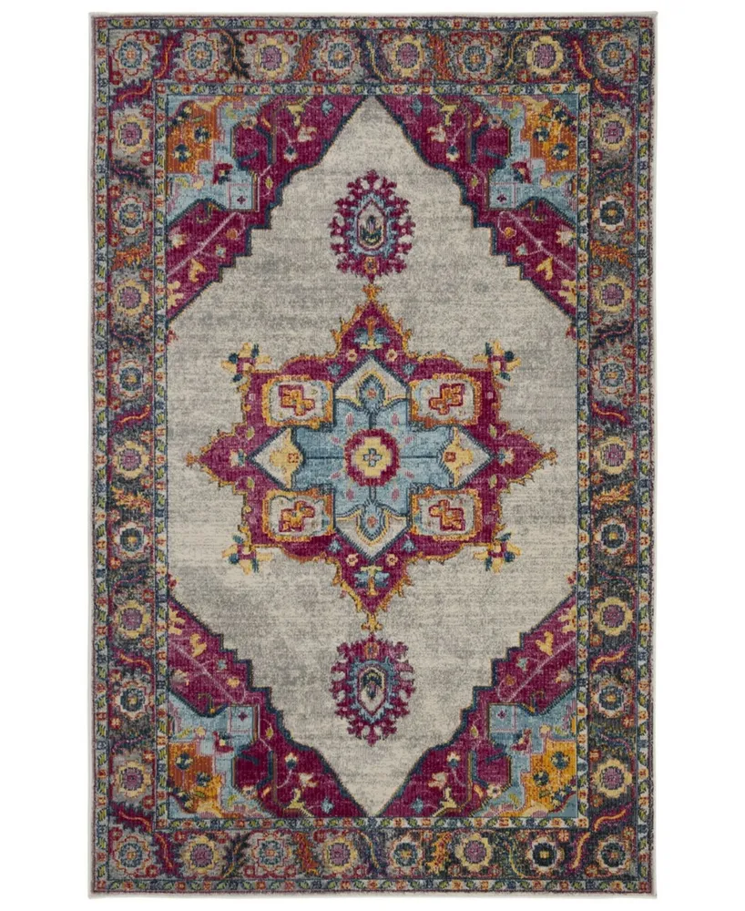 Safavieh Merlot MER108 Cream and Multi 6'7" x 9' Area Rug