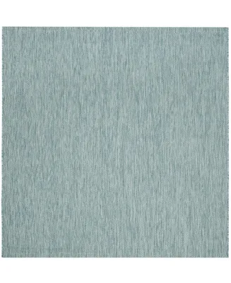 Safavieh Courtyard CY8520 Aqua 5'3" x 5'3" Sisal Weave Square Outdoor Area Rug