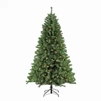 Puleo International ft. Pre-Lit Noble Fir Artificial Christmas Tree Clear Ul listed Lights