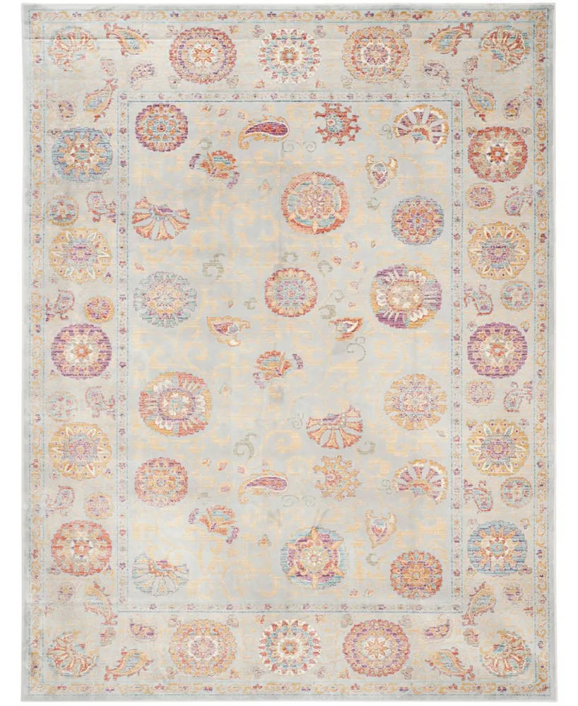 Safavieh Sevilla SEV812 Silver and Multi 8' x 11' Area Rug