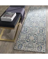 Safavieh Sofia SOF381 Blue and Beige 2'2" x 8' Runner Area Rug