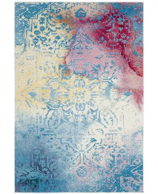 Safavieh Watercolor WTC620 Light Blue and Light Yellow 5'3" x 7'6" Area Rug