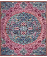 Safavieh Sutton SUT401 Turquoise and Fuchsia 9' x 13' Area Rug