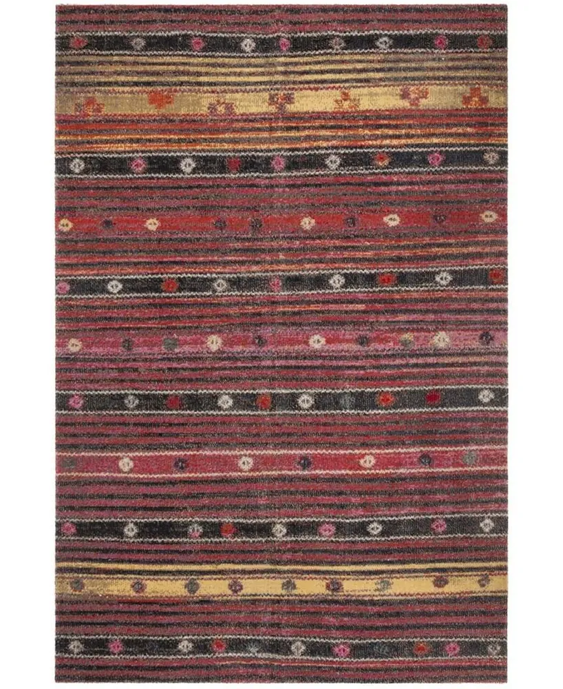 Safavieh Montage MTG217 Rust and Multi 5'1" x 7'6" Outdoor Area Rug