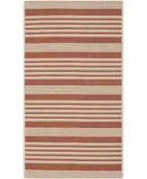 Safavieh Courtyard CY6062 Terracotta and Beige 2'7" x 5' Sisal Weave Outdoor Area Rug