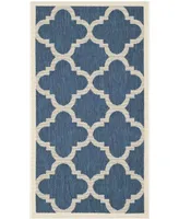 Safavieh Courtyard CY6243 Navy and Beige 2'7" x 5' Sisal Weave Outdoor Area Rug