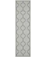 Safavieh Courtyard CY7938 Light Grey and Anthracite 2'3" x 8' Sisal Weave Runner Outdoor Area Rug