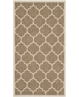 Safavieh Courtyard CY6914 Brown and Bone 2'7" x 5' Outdoor Area Rug