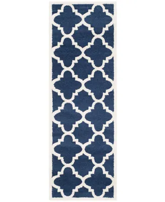 Safavieh Amherst AMT423 Navy and Beige 2'3" x 7' Runner Area Rug