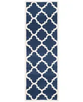 Safavieh Amherst AMT423 Navy and Beige 2'3" x 7' Runner Area Rug