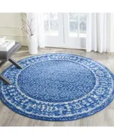 Safavieh Adirondack Light Blue and Dark Blue 6' x 6' Round Area Rug