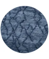 Safavieh Retro RET2144 Blue and Dark Blue 6' x 6' Round Area Rug