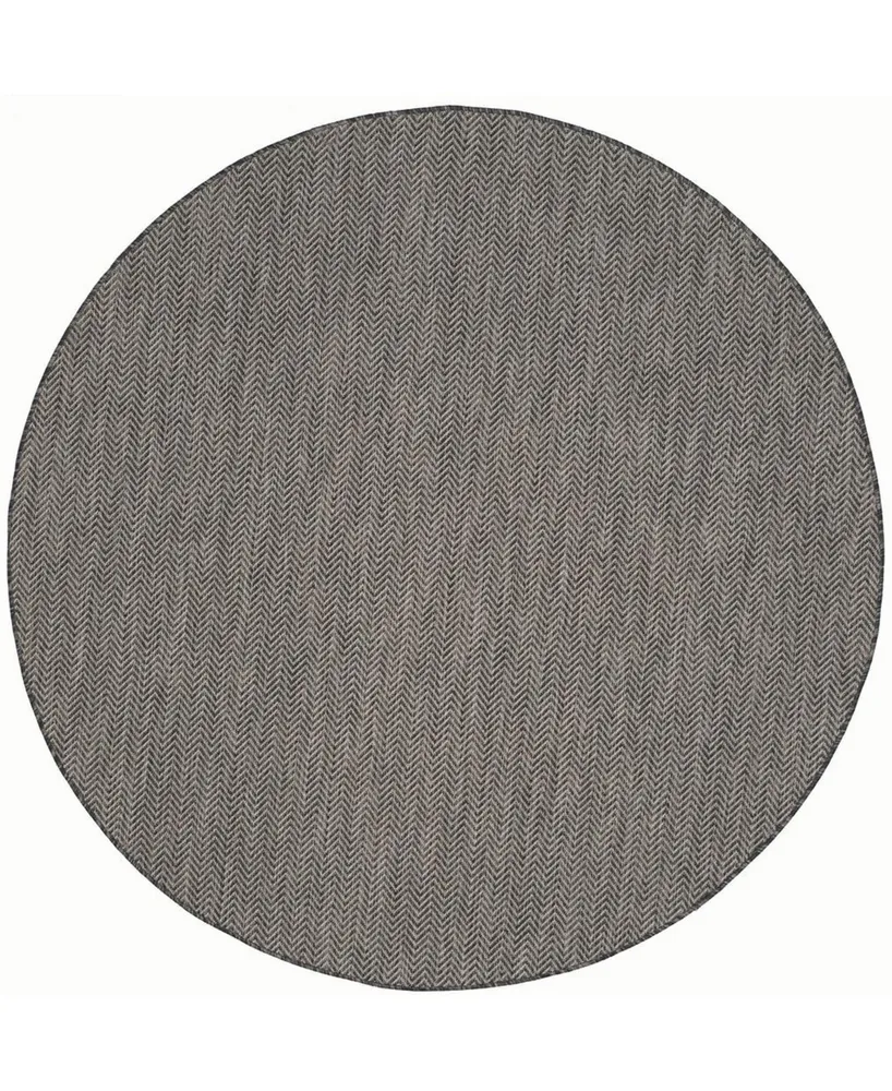 Safavieh Courtyard CY8022 and Beige 6'7" x 6'7" Round Outdoor Area Rug