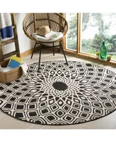 Safavieh Courtyard CY6616 and Beige 6'7" x 6'7" Sisal Weave Round Outdoor Area Rug