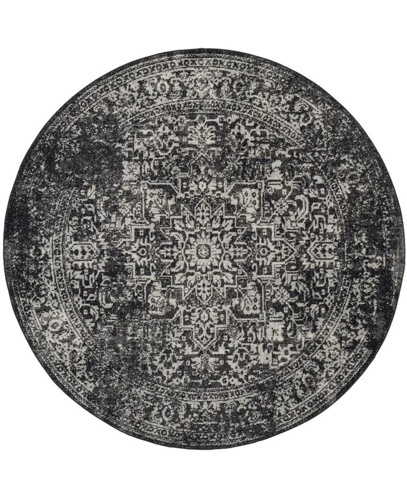 Safavieh Evoke EVK256 and 6'7" x 6'7" Round Area Rug