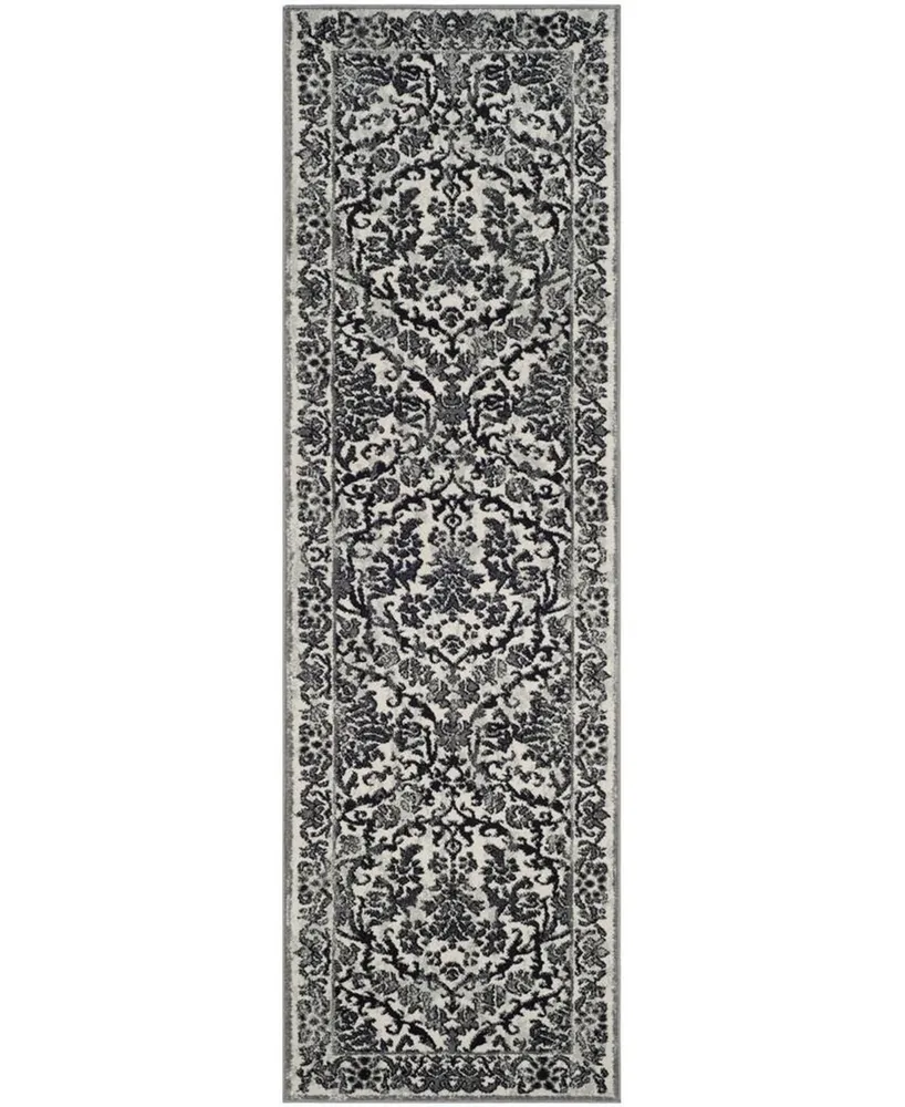 Safavieh Evoke EVK242 Ivory and Grey 2'2" x 7' Runner Area Rug