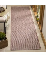 Safavieh Courtyard CY8653 Rust and Light Grey 2'3" x 8' Sisal Weave Runner Outdoor Area Rug