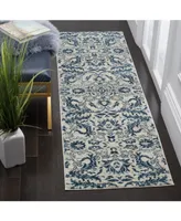 Safavieh Evoke EVK238 Ivory and Blue 2'2" x 7' Runner Area Rug