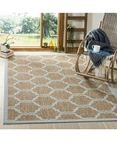 Safavieh Courtyard CY6009 Brown and Aqua 5'3" x 7'7" Outdoor Area Rug