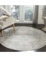 Safavieh Archive ARC670 Gray and Blue 5' x 5' Round Area Rug