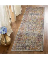 Safavieh Crystal CRS504 Light Blue and Orange 2'2" x 7' Runner Area Rug