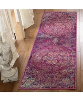 Safavieh Crystal CRS512 Fuchsia and Purple 2'2" x 7' Runner Area Rug