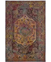 Safavieh Crystal CRS514 Teal and Rose 5' x 8' Area Rug