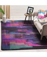 Safavieh Daytona DAY103 Black and Fuchsia 5'1" x 7'6" Area Rug