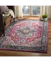 Safavieh Monaco MNC253 Fuchsia and Gray 5'1" x 7'7" Area Rug