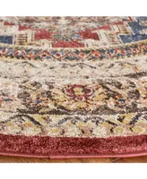 Safavieh Bijar BIJ636 Royal and Brown 6'7" x 6'7" Round Area Rug