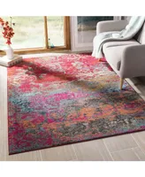 Safavieh Monaco MNC261 Fuchsia and Blue 5'1" x 7'7" Area Rug