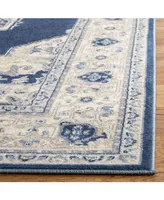 Safavieh Brentwood BNT865 Navy and Creme 5'3" x 7'6" Area Rug