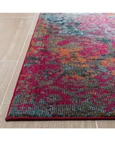 Safavieh Monaco MNC261 Fuchsia and Blue 5'1" x 7'7" Area Rug