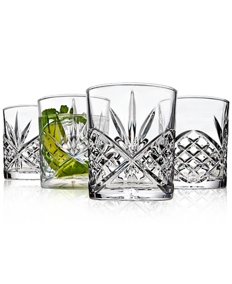 Godinger Dublin Acrylic Set of 4 Double Old Fashioned Glasses