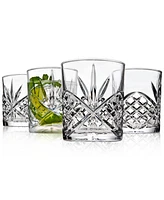 Godinger Dublin Acrylic Set of 4 Double Old Fashioned Glasses