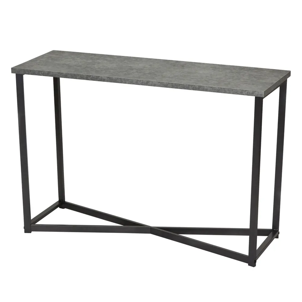 Household Essentials Slate Faux Concrete Sofa Table