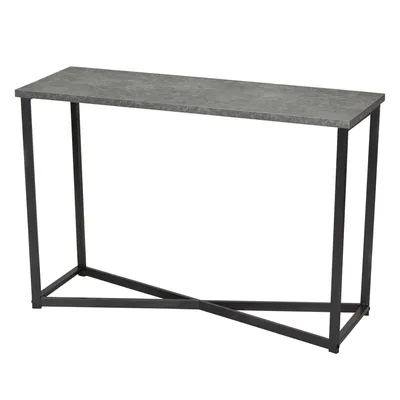 Household Essentials Slate Faux Concrete Sofa Table