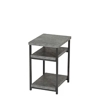 Household Essentials Slate Faux Concrete Low Side Table