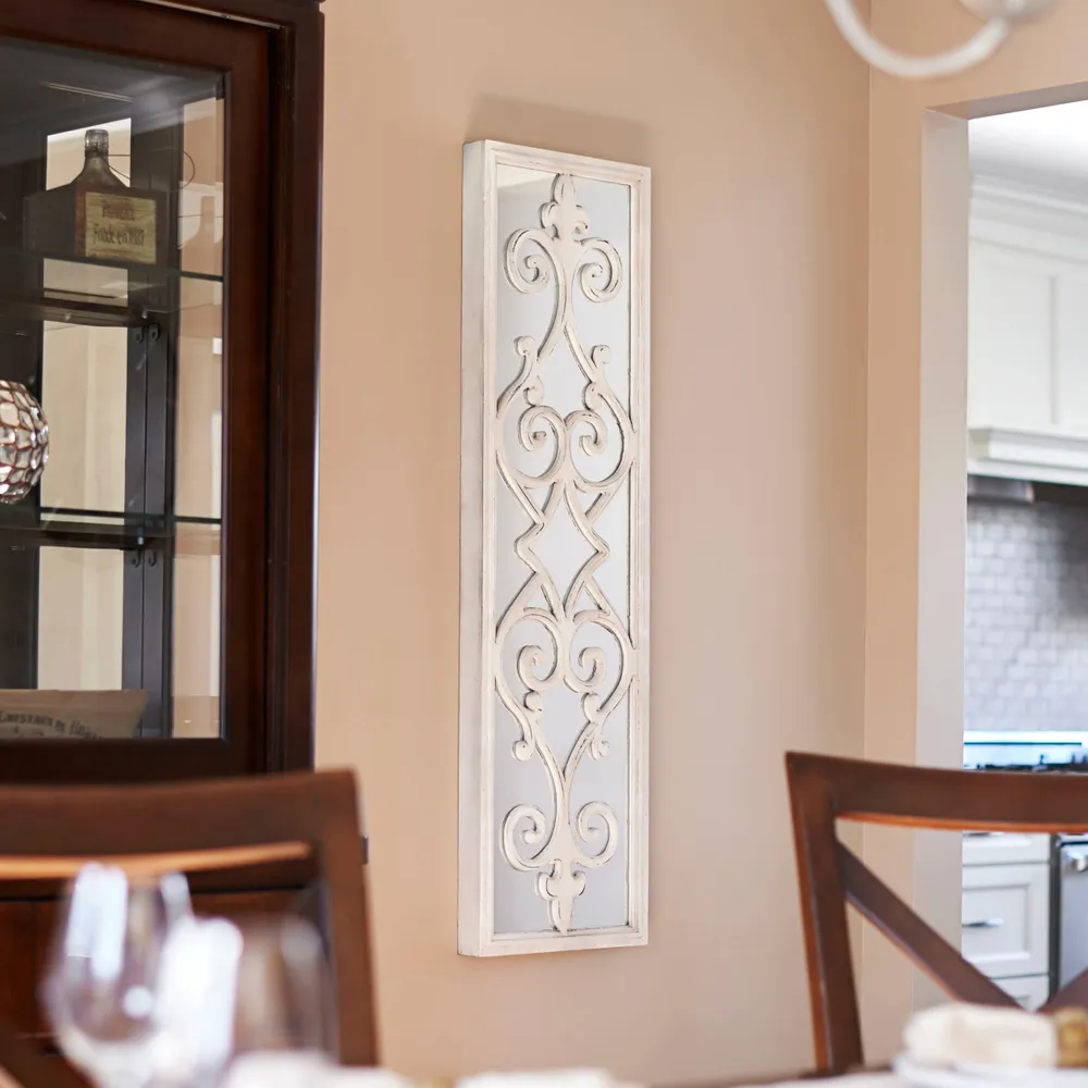 Household Essentials Framed Decorative Scroll Wall Mirror