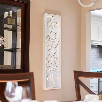 Household Essentials Framed Decorative Scroll Wall Mirror
