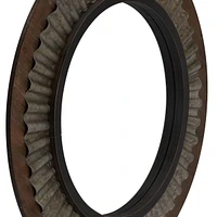 Household Essentials Wood Framed Sunburst Metal Mirror