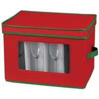 Household Essentials Holiday Stemware Flute Storage Box