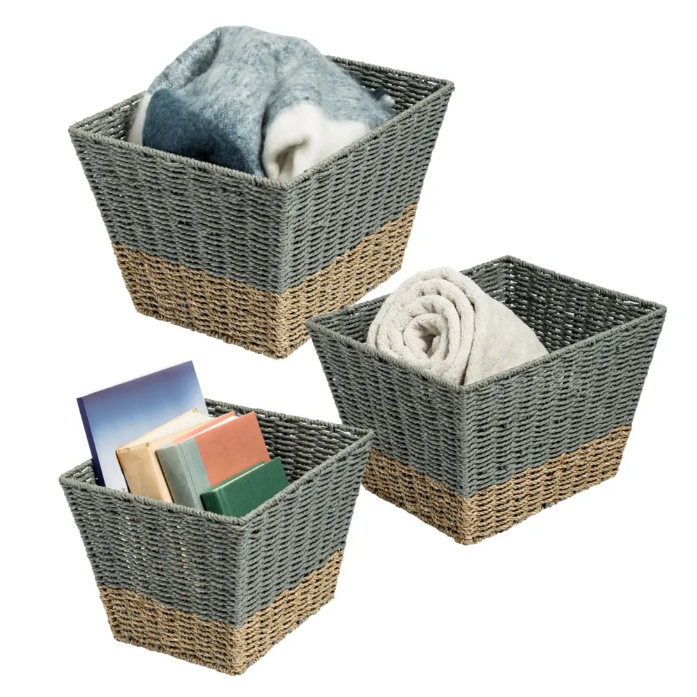 Honey-Can-Do Set of 3 Wicker Storage Nesting Baskets with Handles