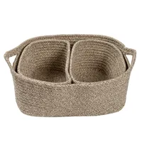 Honey Can Do Set of 3 Nested Cotton Baskets with Handles