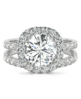 Moissanite Bridal Set (2-7/8 ct. t.w. Diamond Equivalent) 14k white gold