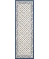 Safavieh Courtyard CY7427 Beige and Navy 2'3" x 6'7" Sisal Weave Runner Outdoor Area Rug